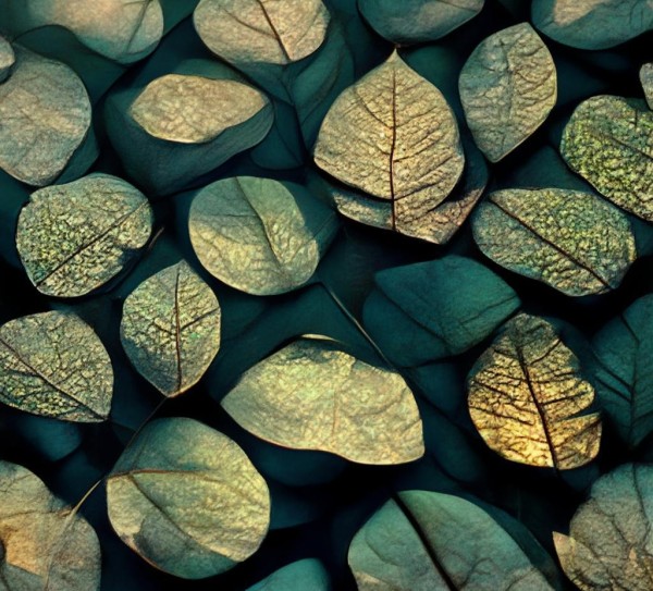 树叶贴画，科技与自然融合的创新艺术